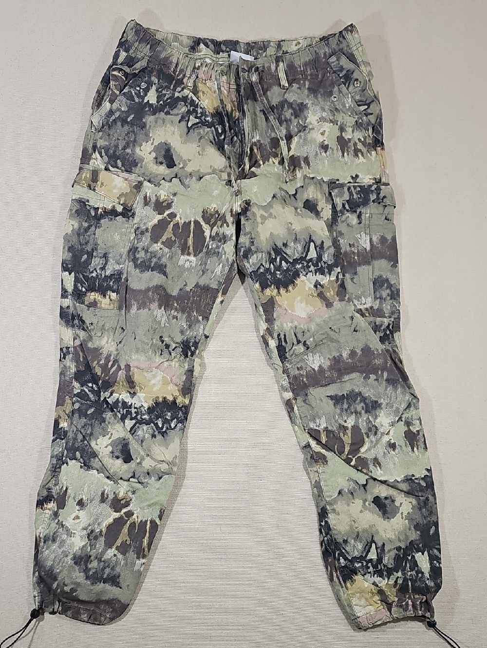 H&M Camo Cargo Pants in Olive, Brown & Gray